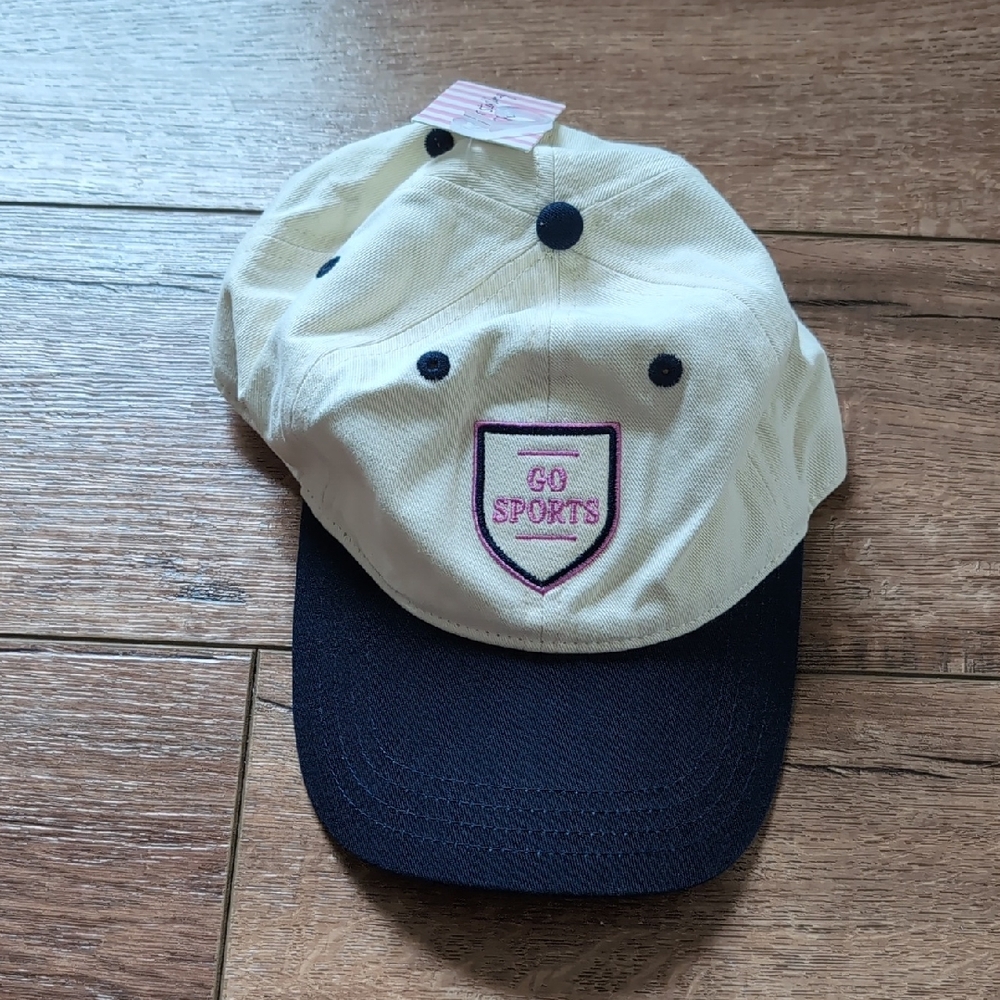 Cream and Black Women's Hat